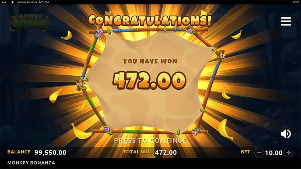 Monkey Bonanza slot big win