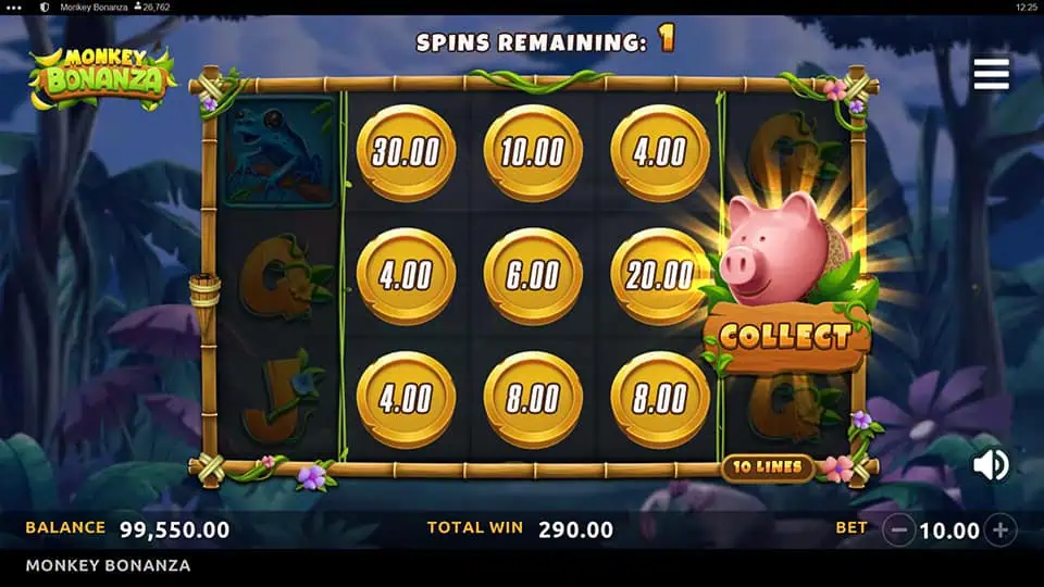 Monkey Bonanza slot feature collect