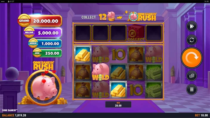 Oink Bankin slot feature wild symbol