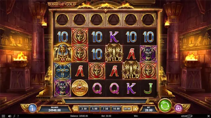 Tomb of Gold slot feature wild