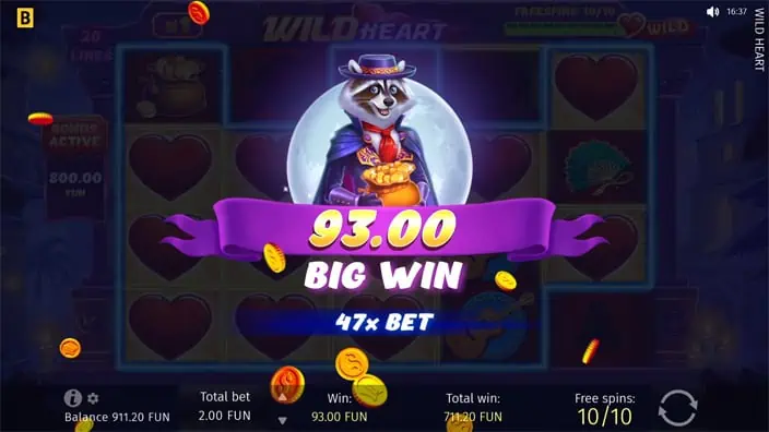 Wild Heart slot big win