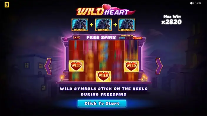 Wild Heart slot features