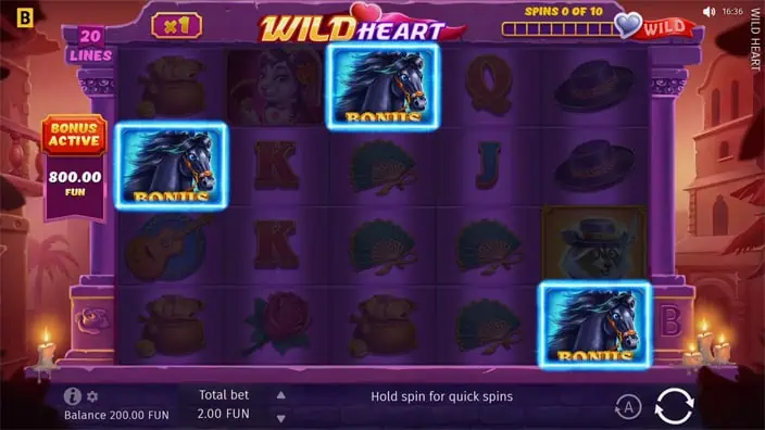 Wild Heart slot free spins