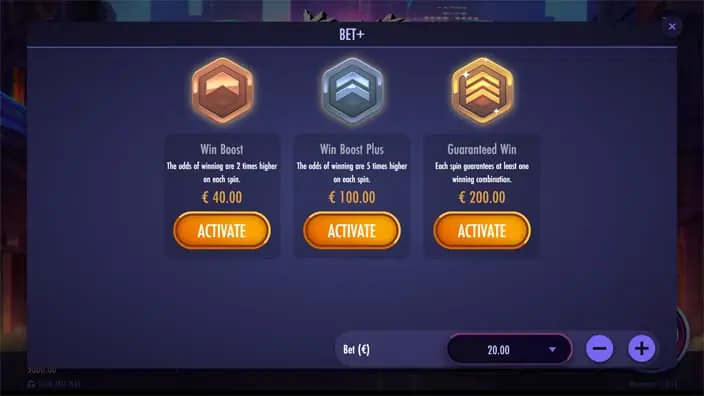 Xterminate slot feature Bet