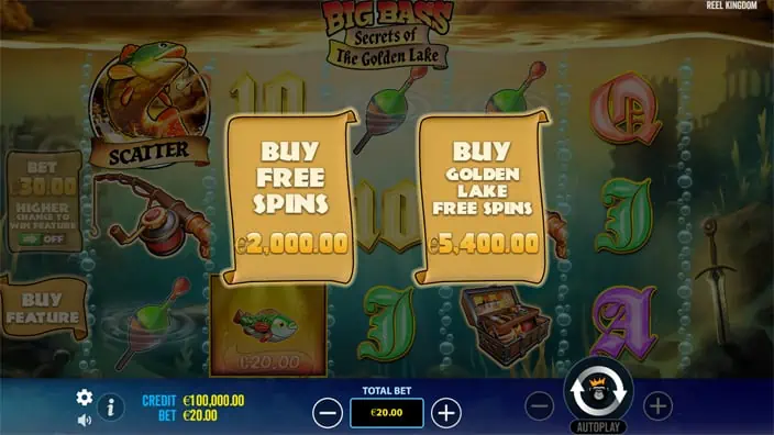 Big Bass Secrets of the Golden Lake slot bonus buy