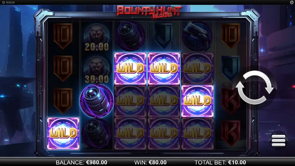 Bounty Hunt Reloaded slot feature wild symbol