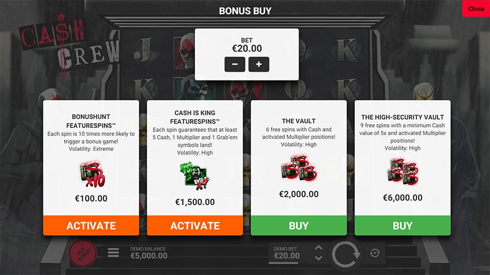 Cash Crew slot bonus buy