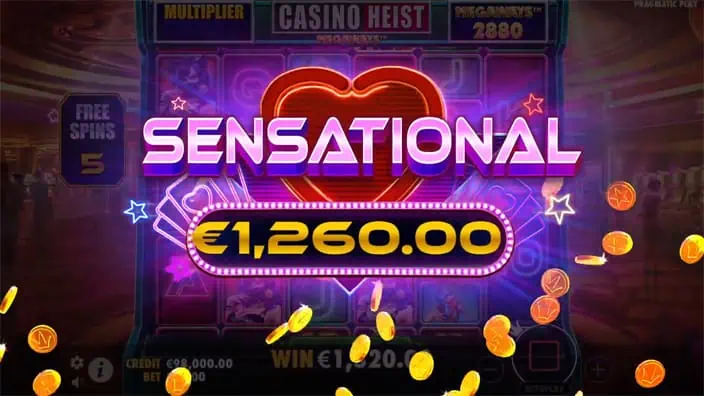Casino Heist Megaways slot big win