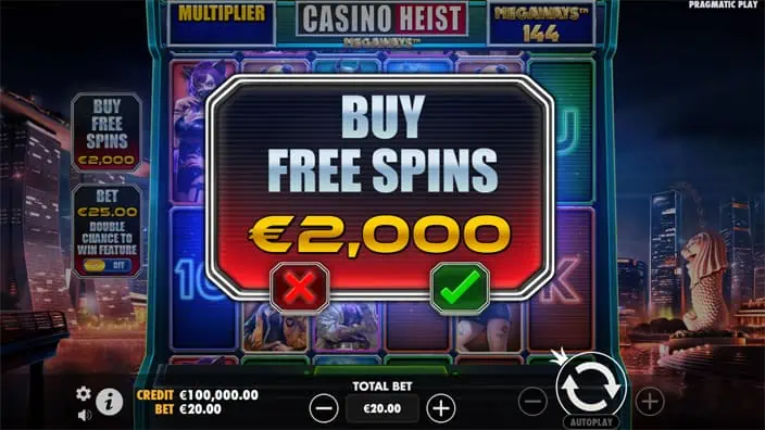 Casino Heist Megaways slot bonus buy