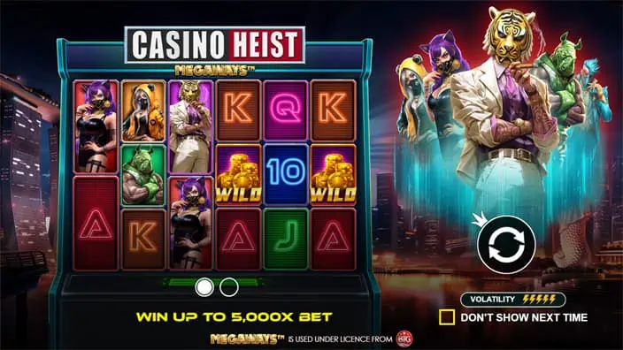 Casino Heist Megaways slot features