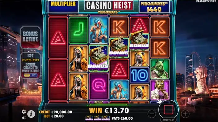 Casino Heist Megaways slot free spins