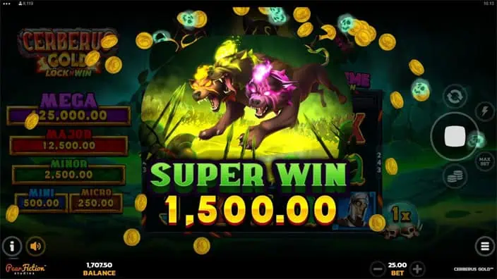 Cerberus Gold slot big win 1