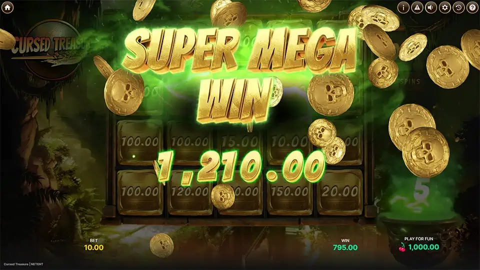 Cursed Treasure slot big win