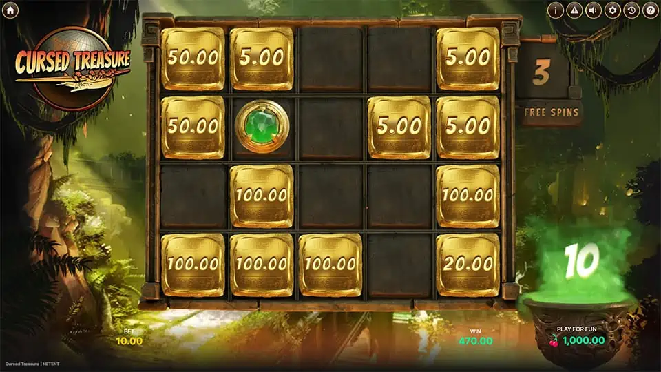 Cursed Treasure slot feature collect