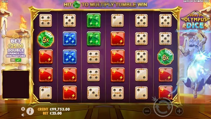 Gates of Olympus Dice slot feature multiplier