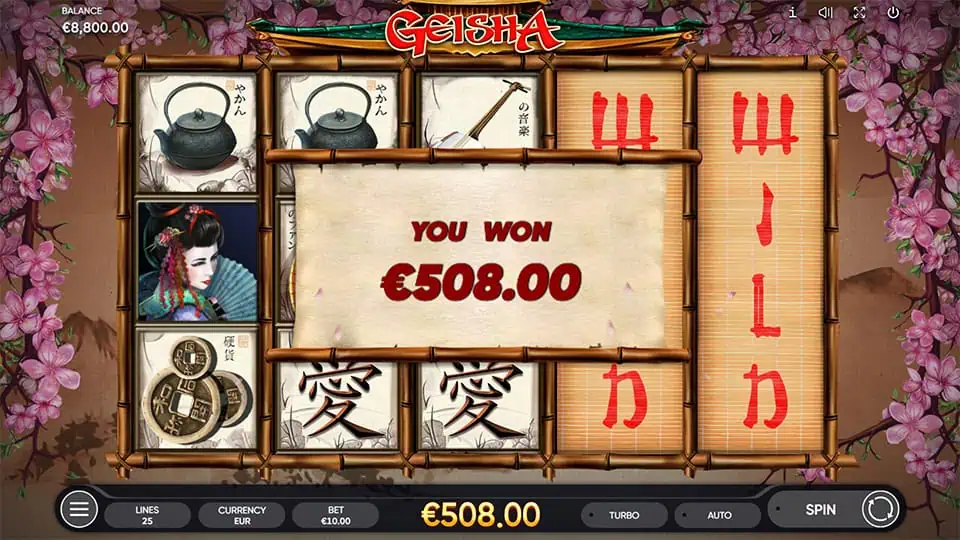 Geisha slot big win 1