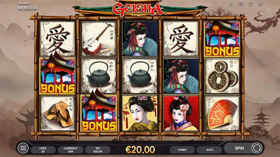 Geisha slot free spins