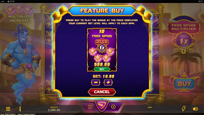 Genies Arabian Riches slot bonus buy