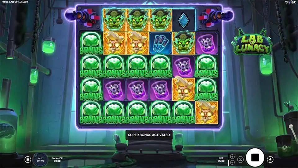 Lab of Lunacy slot free spins 1