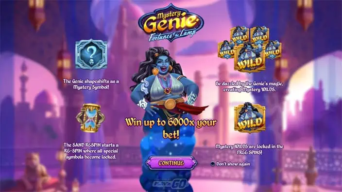 Mystery Genie Fortunes of the Lamp slot features