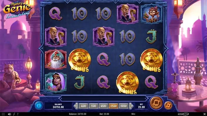 Mystery Genie Fortunes of the Lamp slot free spins