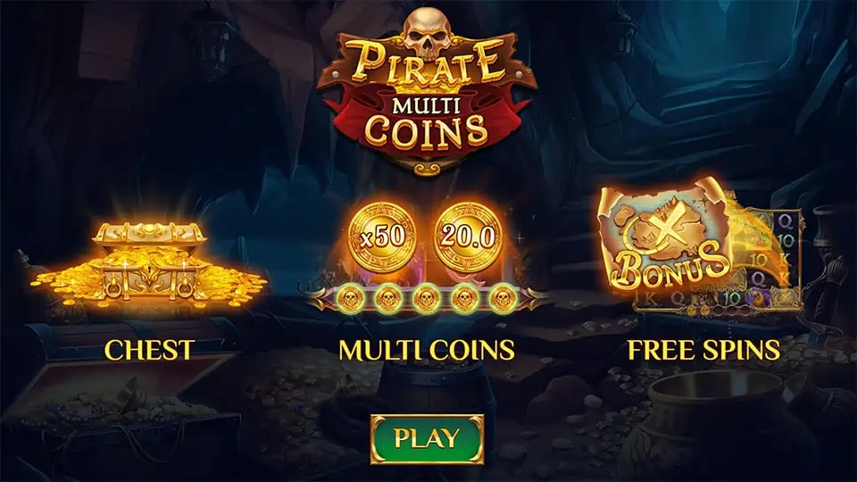 Pirate Multi Coins slot features