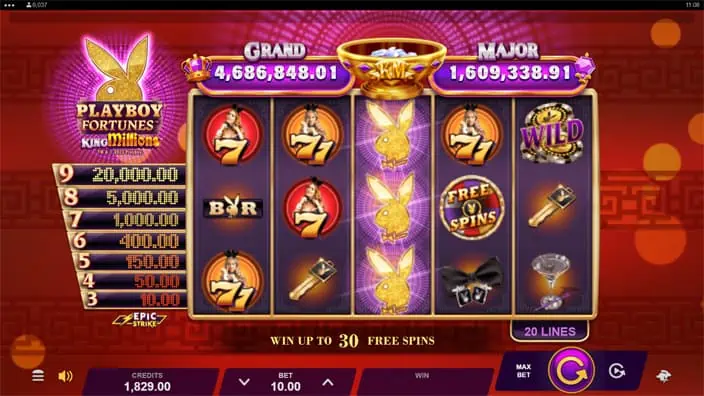 Playboy Fortunes King Millions slot