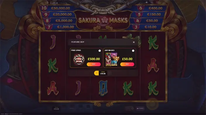 Sakura Masks slot bonus buy