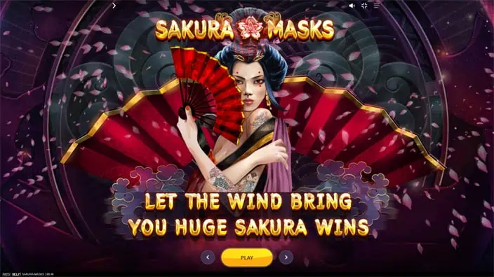 Sakura Masks slot features