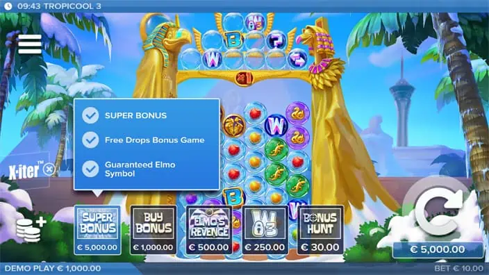 Tropicool 3 slot bonus buy