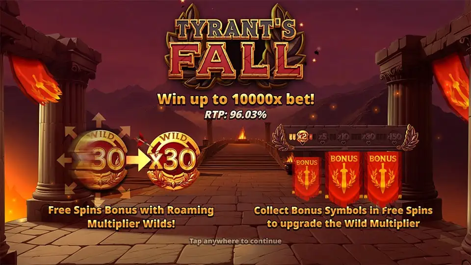 Tyrants Fall slot features