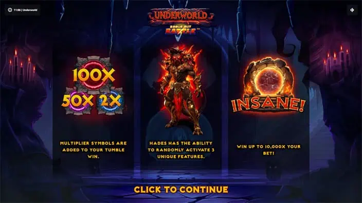 Underworld slot features 1