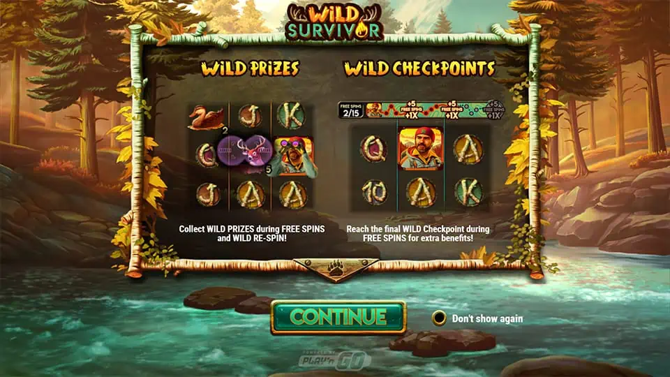 Wild Survivor slot features