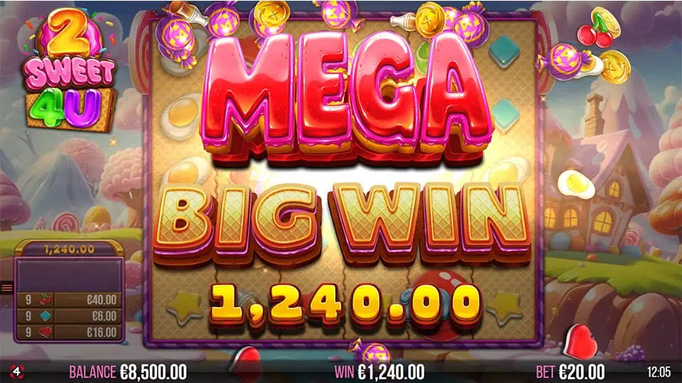 2 Sweet 4 U slot big win