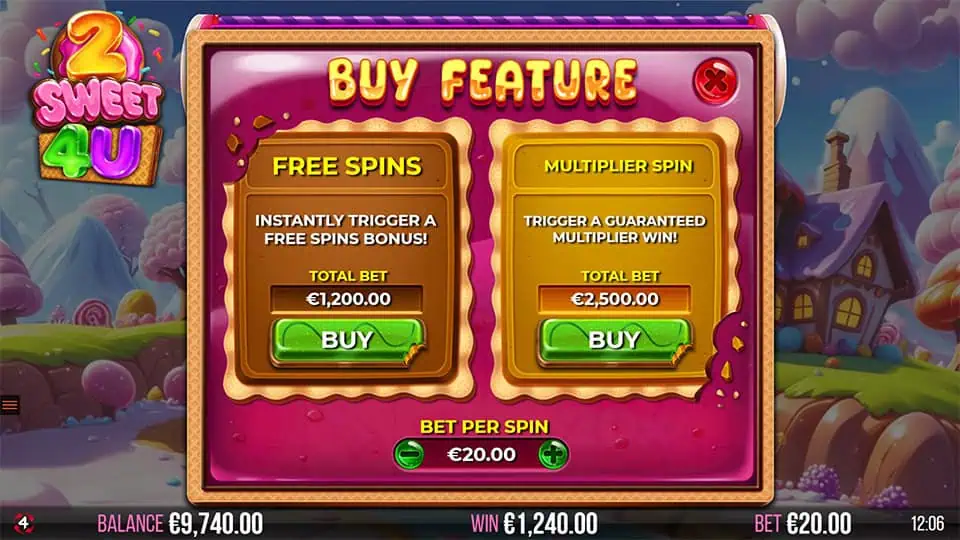 2 Sweet 4 U slot bonus buy