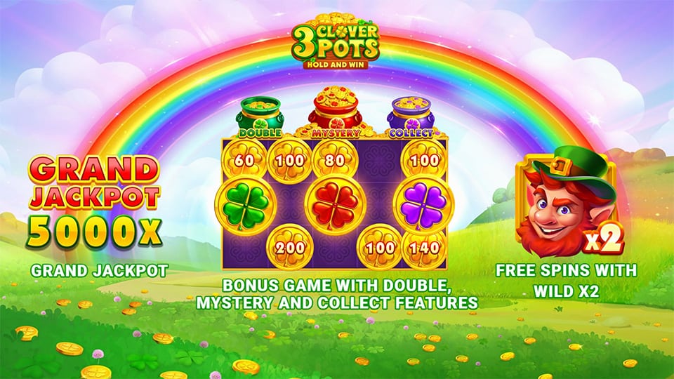 3 Clover Pots slot features