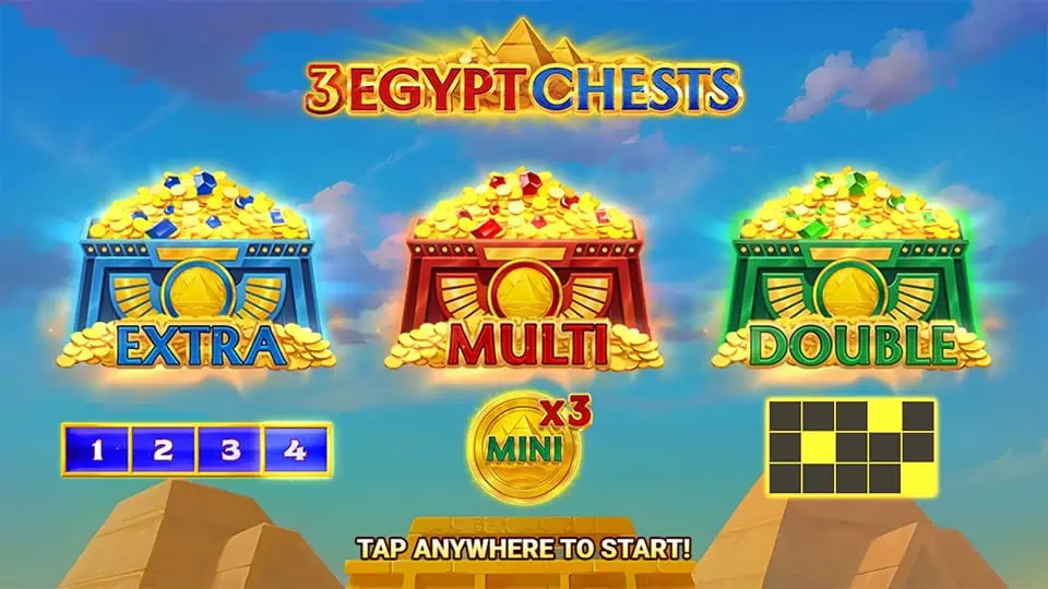 3 Egypt Chests slot features