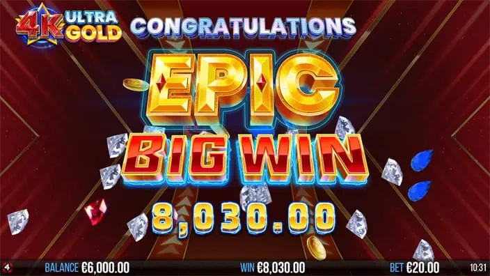 4K Ultra Gold slot big win