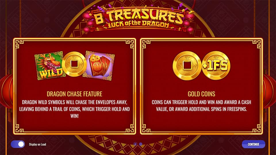 8 Treasures Luck of the Dragon slot features