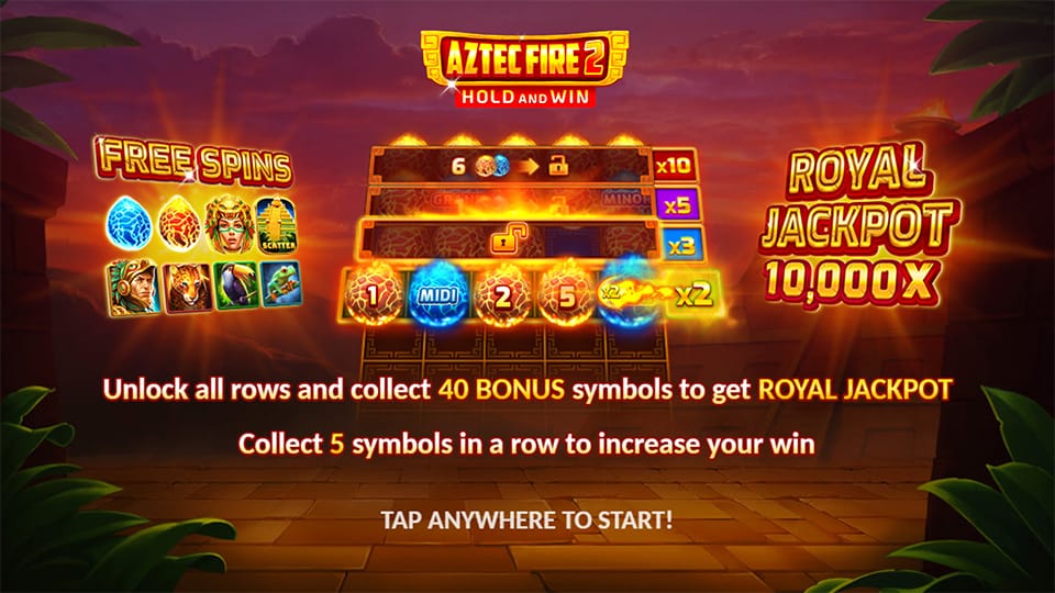 Aztec Fire 2 slot features