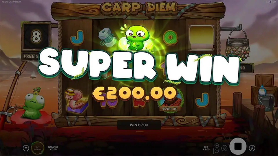 Carp Diem slot big win