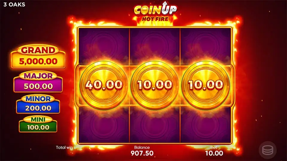 Coin Up Hot Fire slot free spins