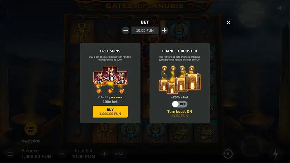 Gates of Anubis slot bonus buy