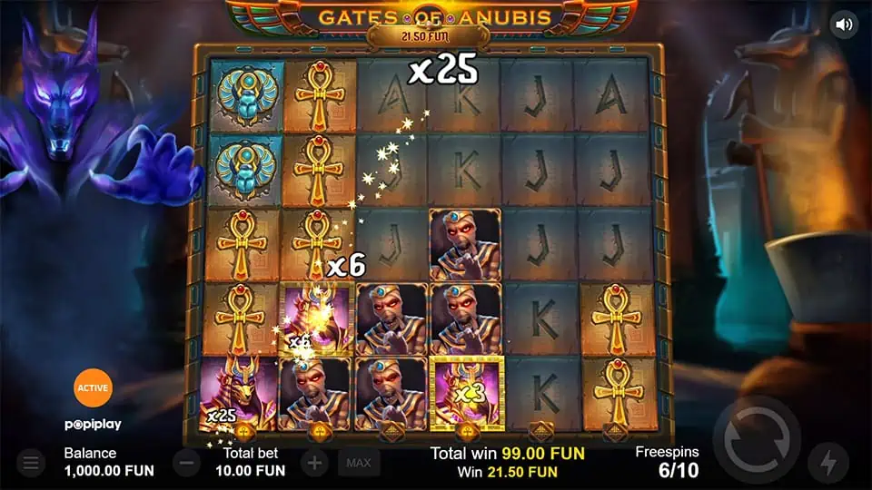 Gates of Anubis slot feature multiplier