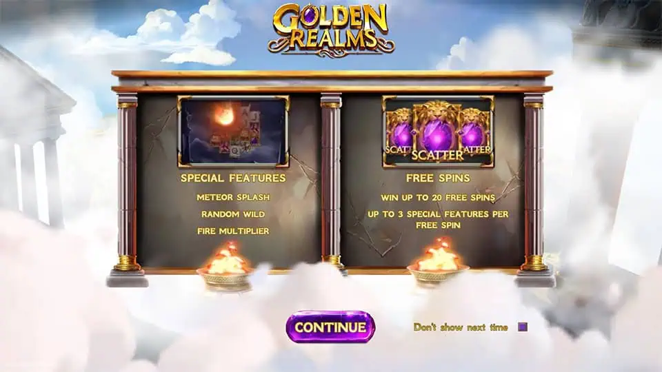 Golden Realms slot features
