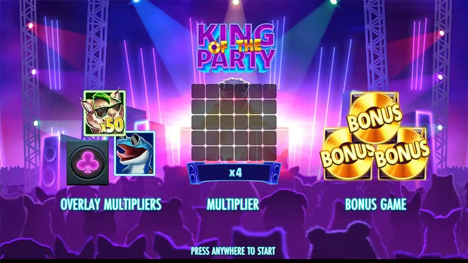 King of the Party slot features