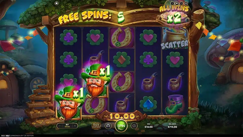 Leprechaun Joy slot feature multiplier