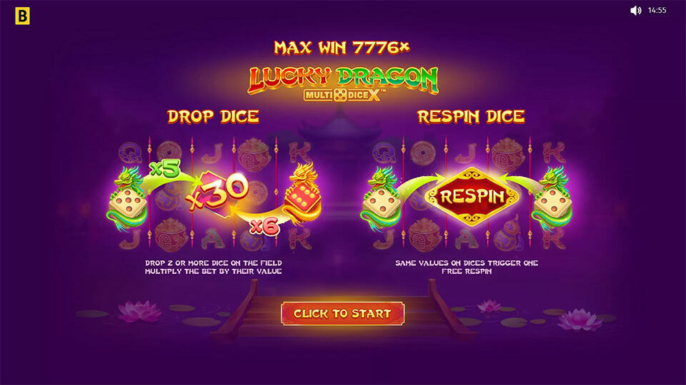 Lucky Dragon MultiDice X slot features