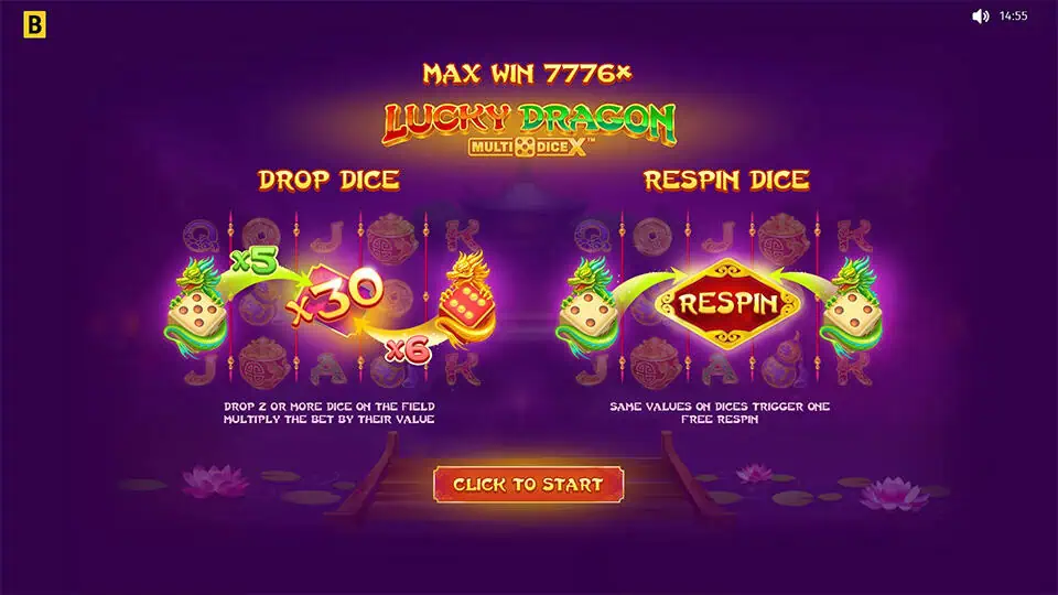 Lucky Dragon MultiDice X slot features