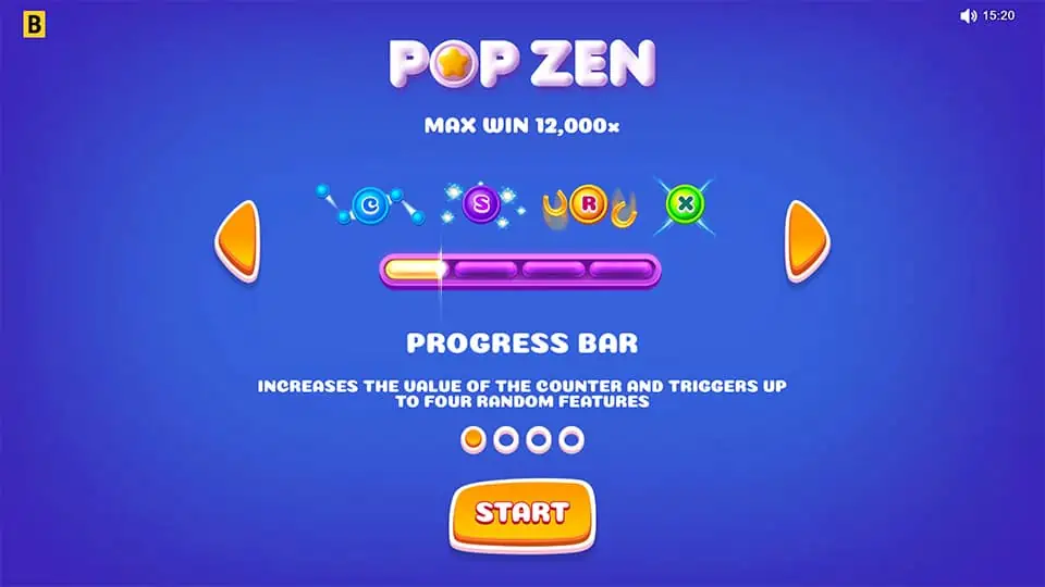 Pop Zen slot features